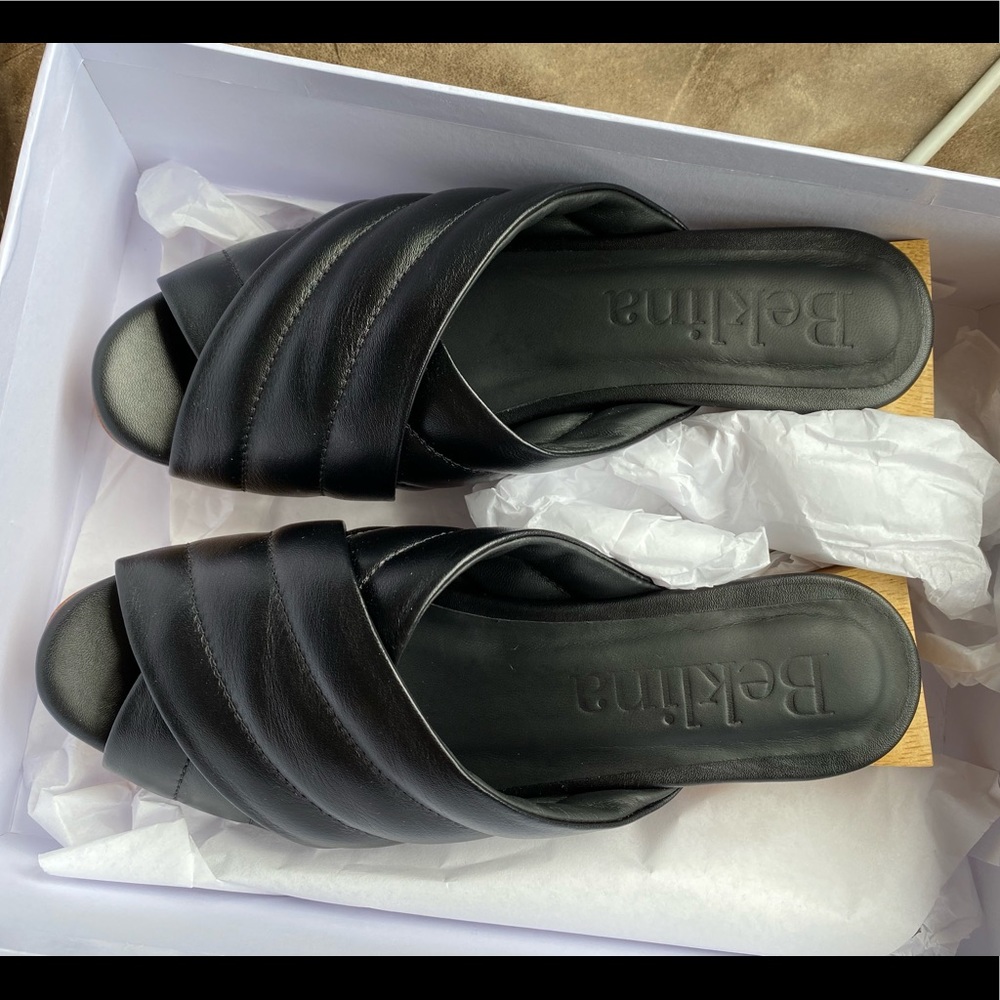 Beklina Matisse platform clogs, never worn.